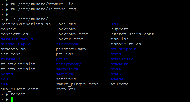 ESXI Deneme Süresi Sıfırlama